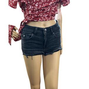 (5 for 25 ) American Eagle Next Level Stretch Shortie Denim Cut Offs size 00